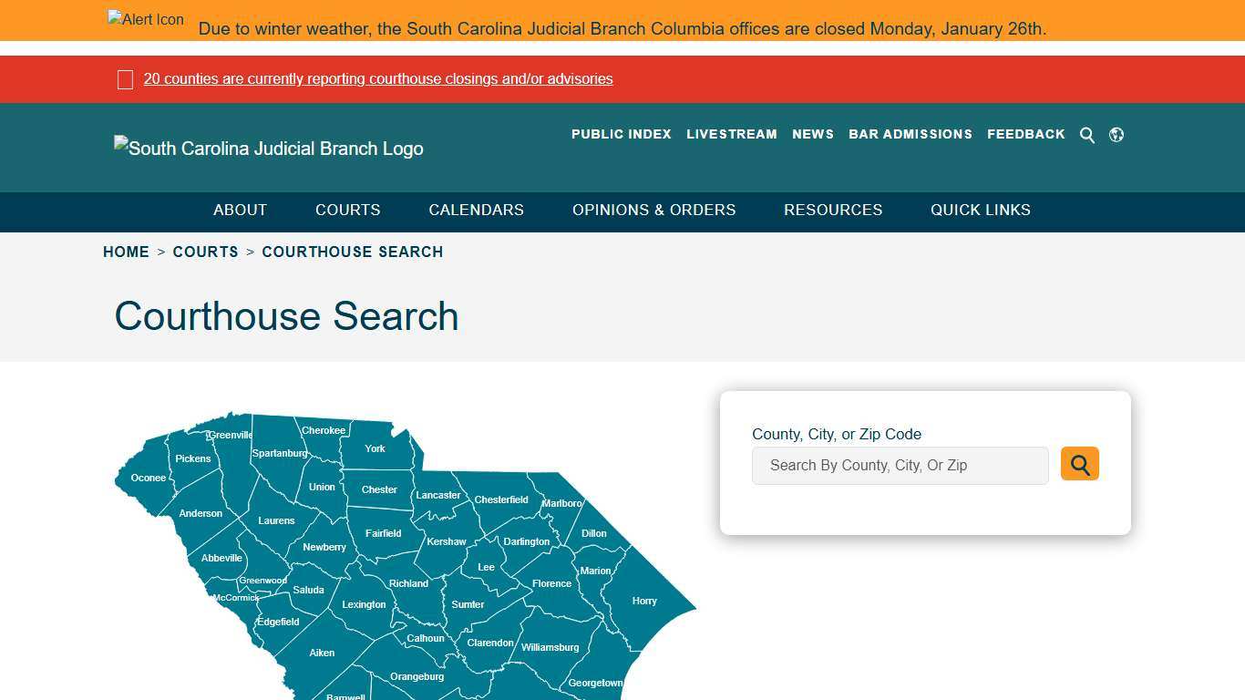 Courthouse Search - South Carolina Judicial Branch